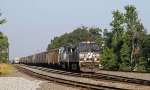 NS 9029 & GMTX 9037 prepare to lead grain train 58Z out of the yard